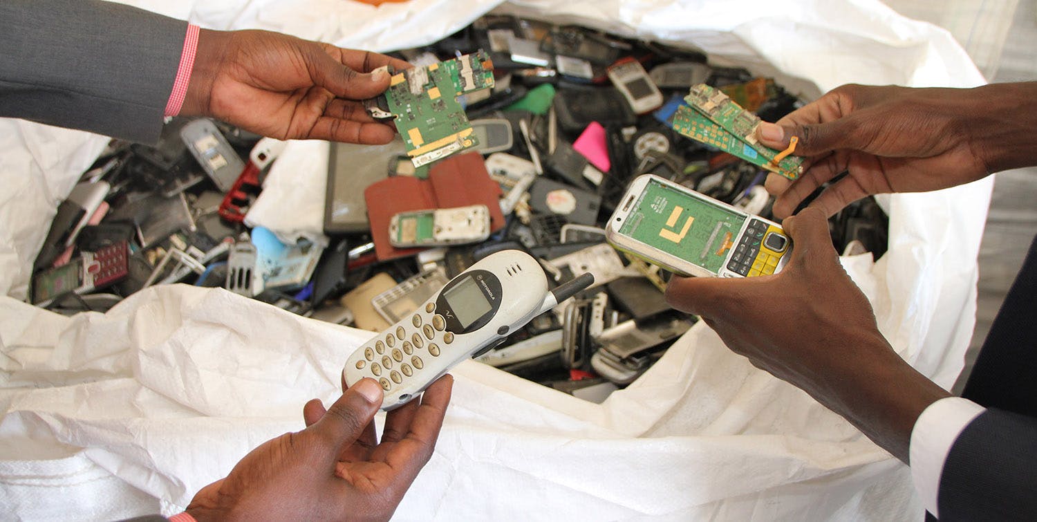 An image of E-waste collection & recycling